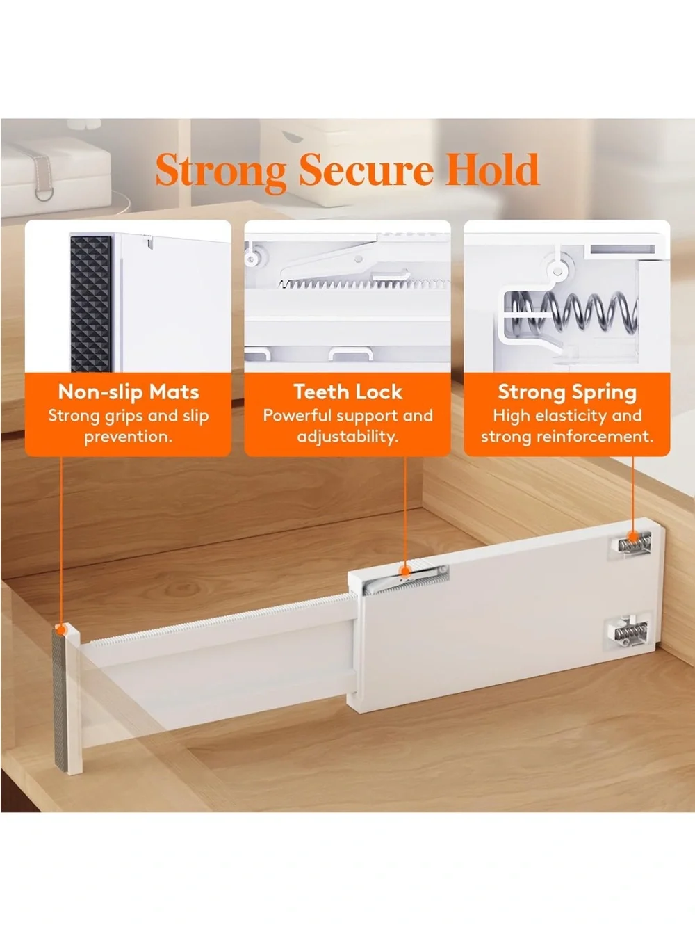 NEW Lifewit 8 Pack Drawer Divider Adjustable 4